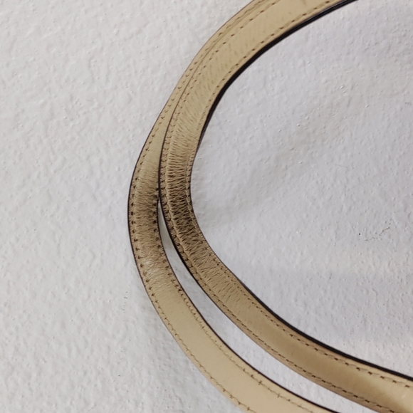 Michael Kors Jet Set East West Signature Bordeaux Patent Leather Metallic Tote - Picture 13 of 17